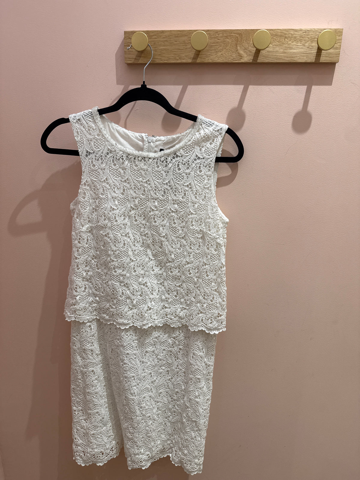 Robe Maison 123 Blanche Dentelle T.38