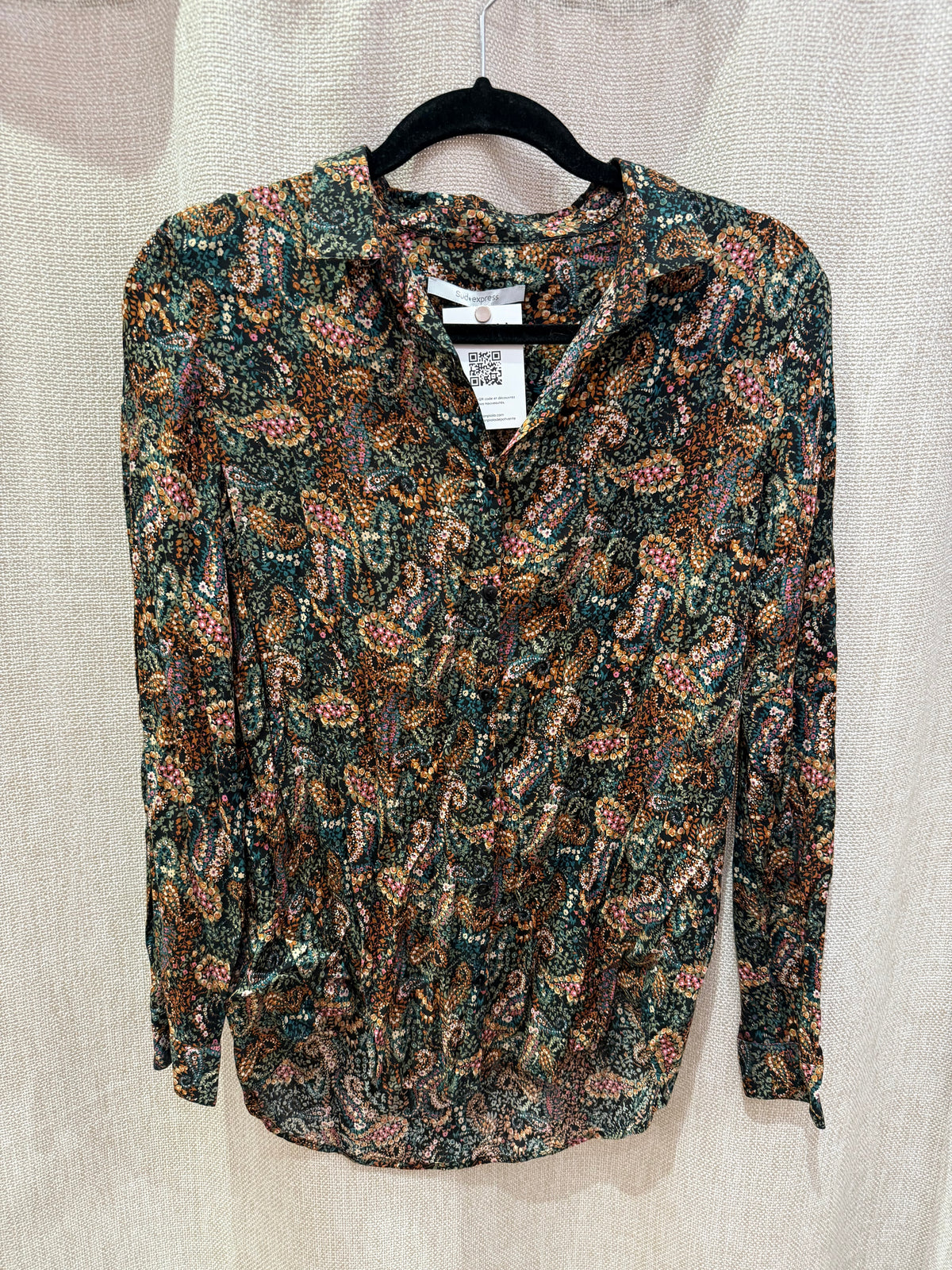 Blouse Sud Express Verte Rose T.S