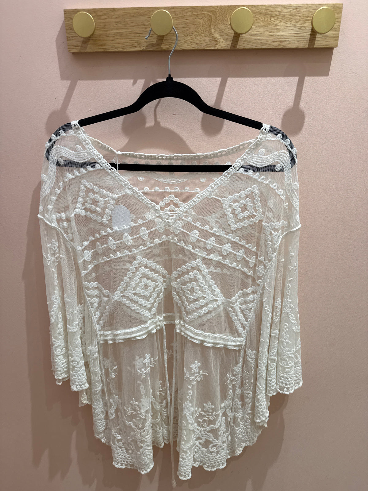 Robe transparente dentelle Blanche T.TU