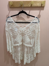 Robe transparente dentelle Blanche T.TU