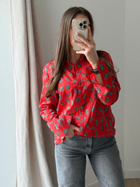 One Step - Chemise corail motif vert - corail motif vert - 44