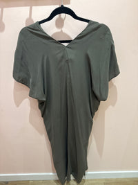 Robe en soie kaki Toupy T.S/M