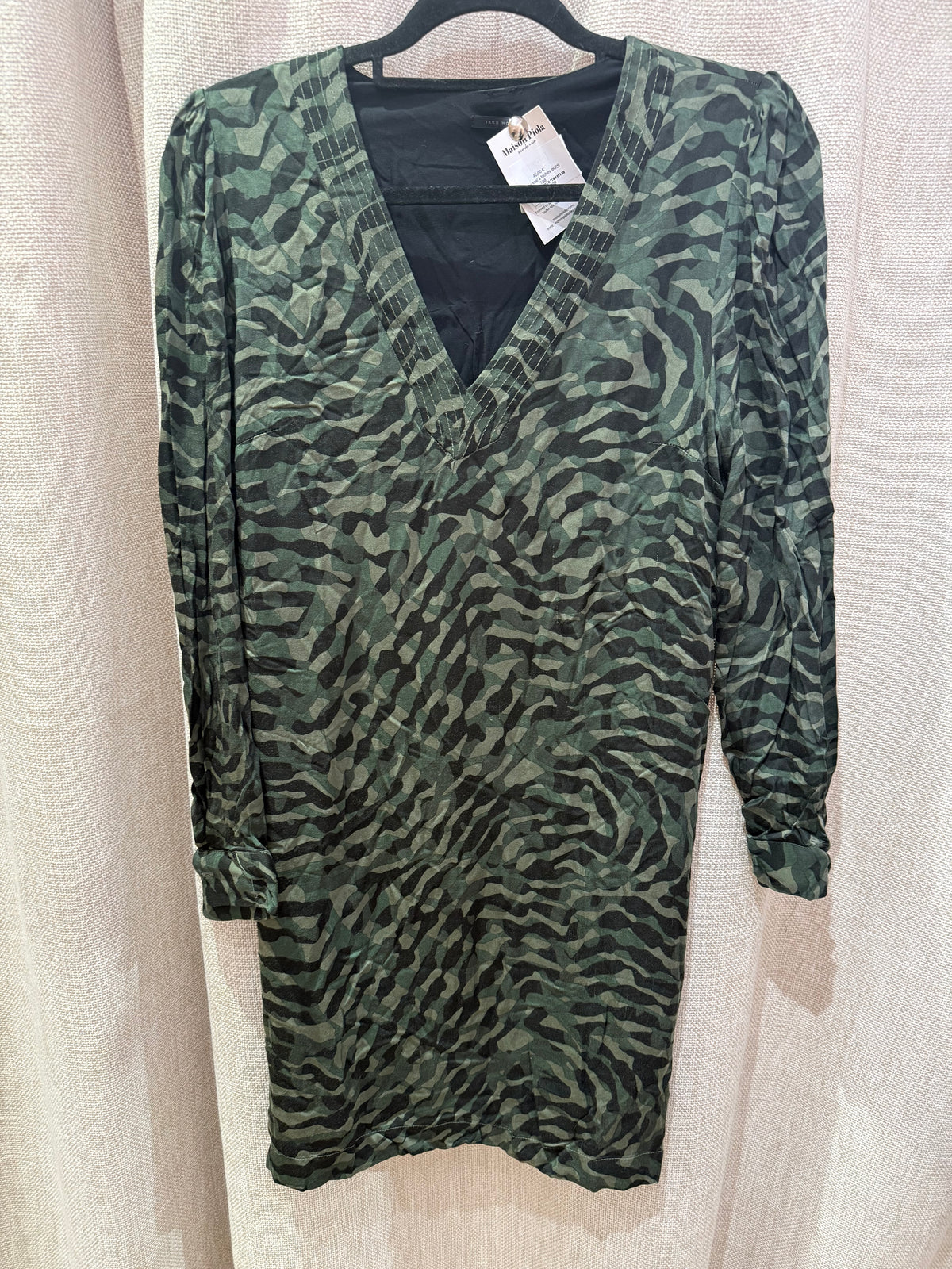 Robe kaki à taches IKKS T.38