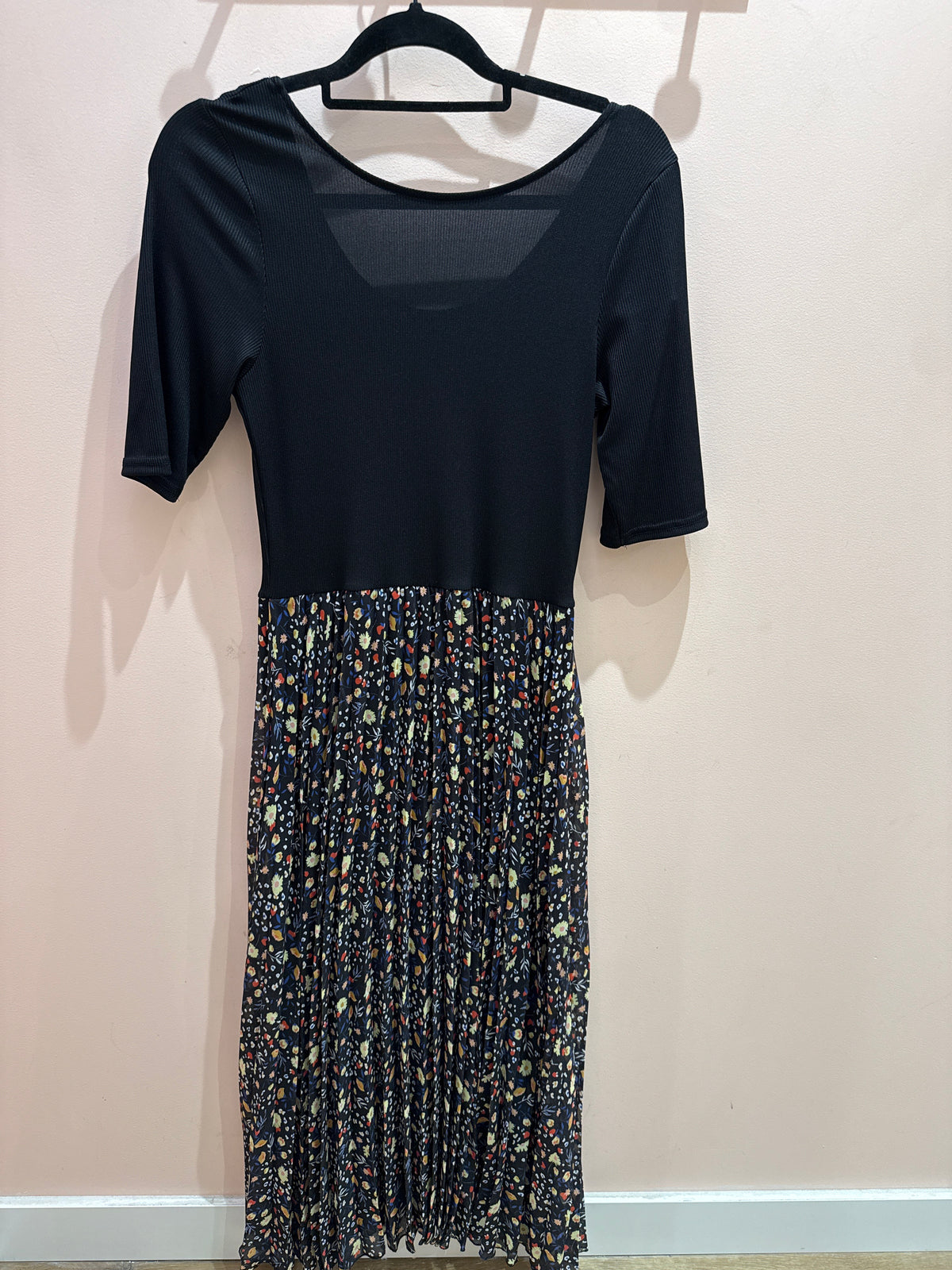 I.Code Robe longue noire et bleu marine T.M