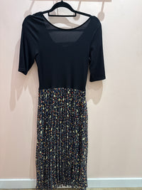 I.Code Robe longue noire et bleu marine T.M