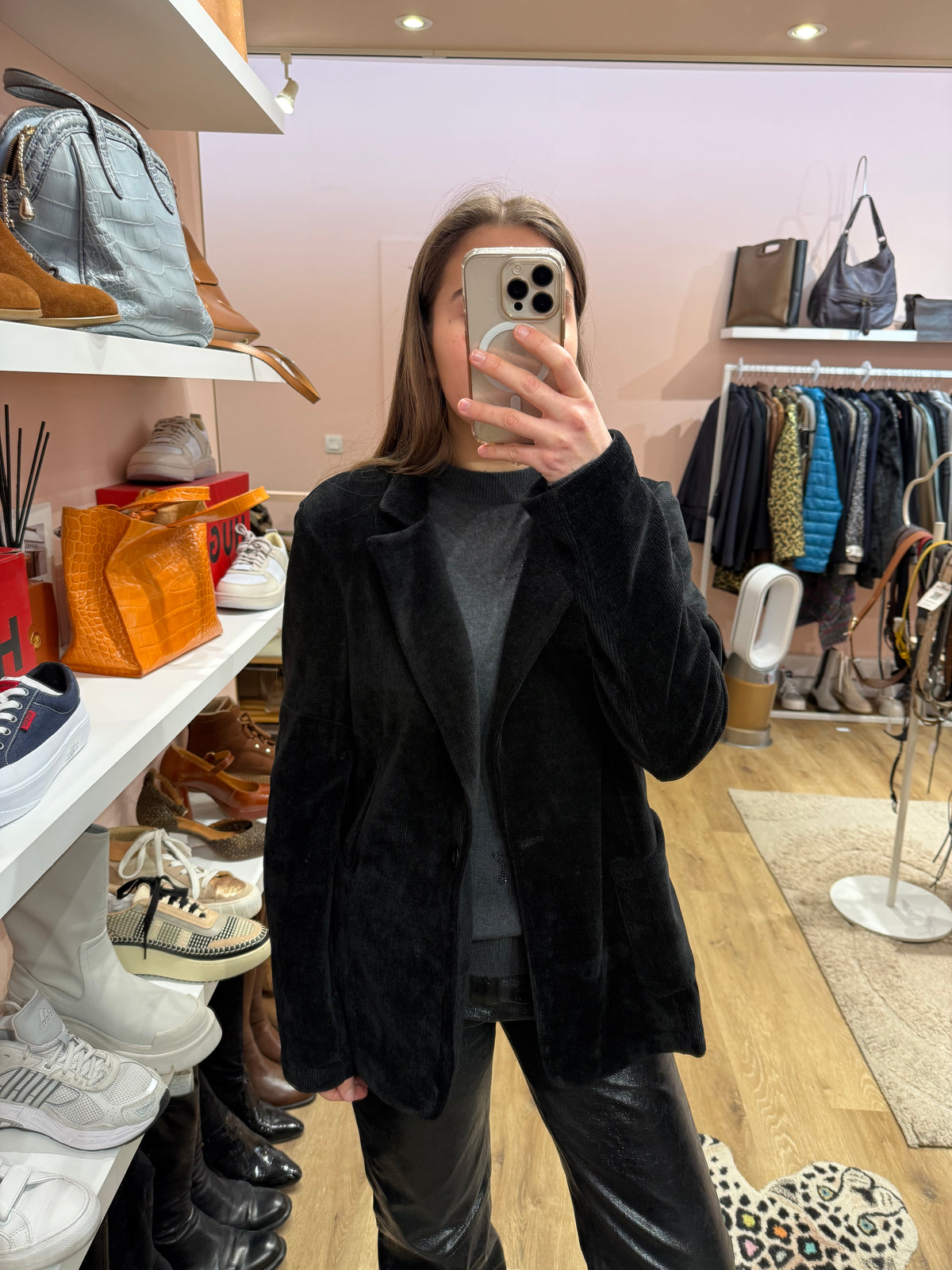 Veste Luka'p velours noire T.U