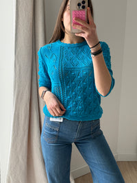 Flirt pull bleu manches 3/4 T.L