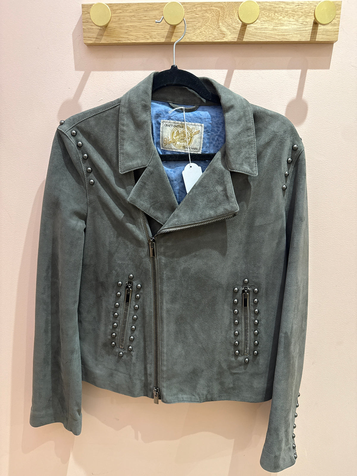 Veste en daim grise Craftlimited T.L