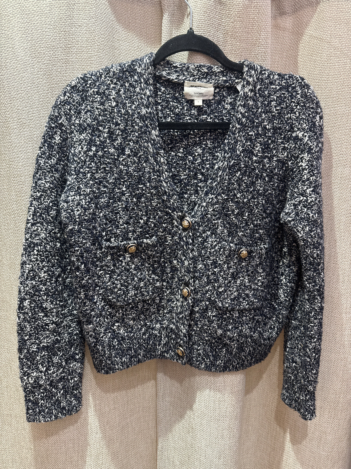 Gilet tweed blanc et bleu Maison 123 T.S