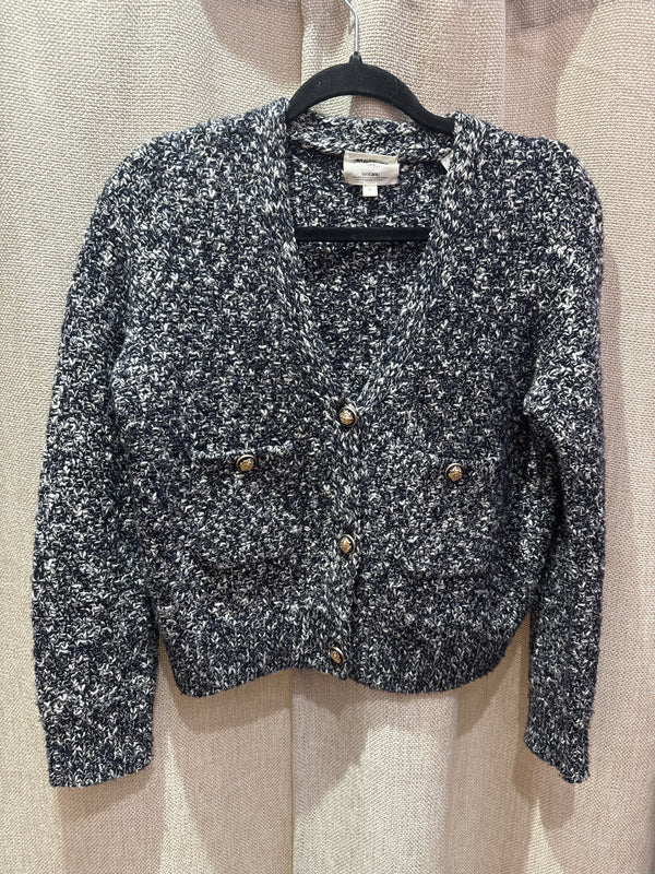 Gilet tweed blanc et bleu Maison 123 T.S