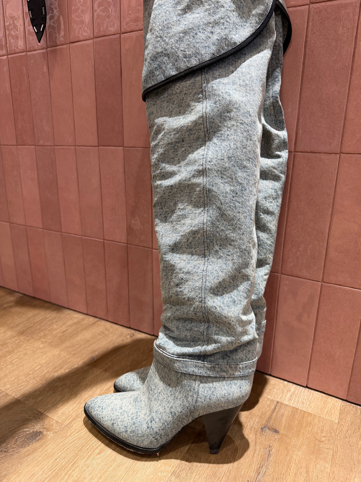Bottes à talons en jean Isabel Marant T.39 15/09