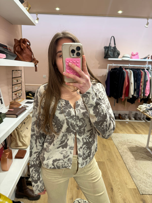 Gilet Masai Gris et taupe T.M