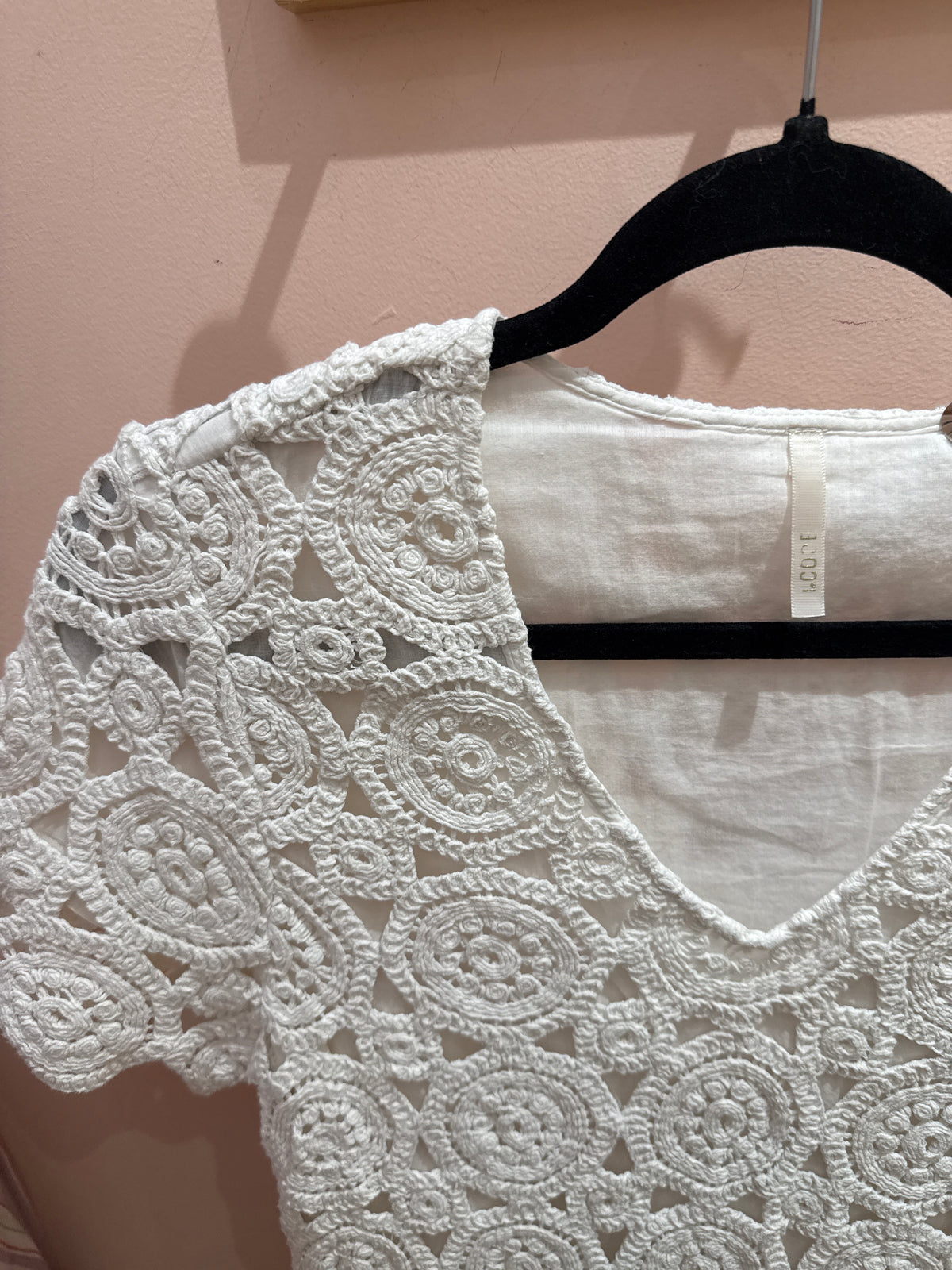 Robe blanche moulante crochet I.Code T.XS