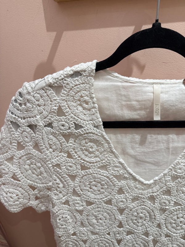 Robe blanche moulante crochet I.Code T.XS
