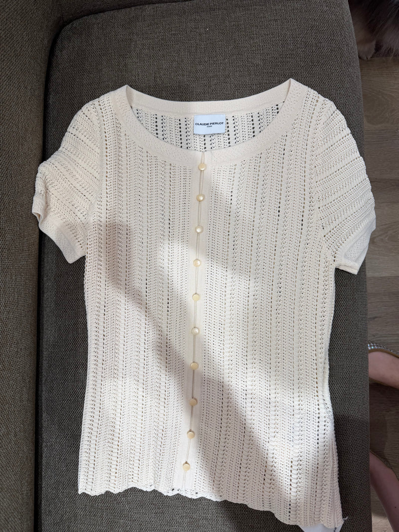 Claudie Pierlot Blouse en maille neuve T.M 30/07