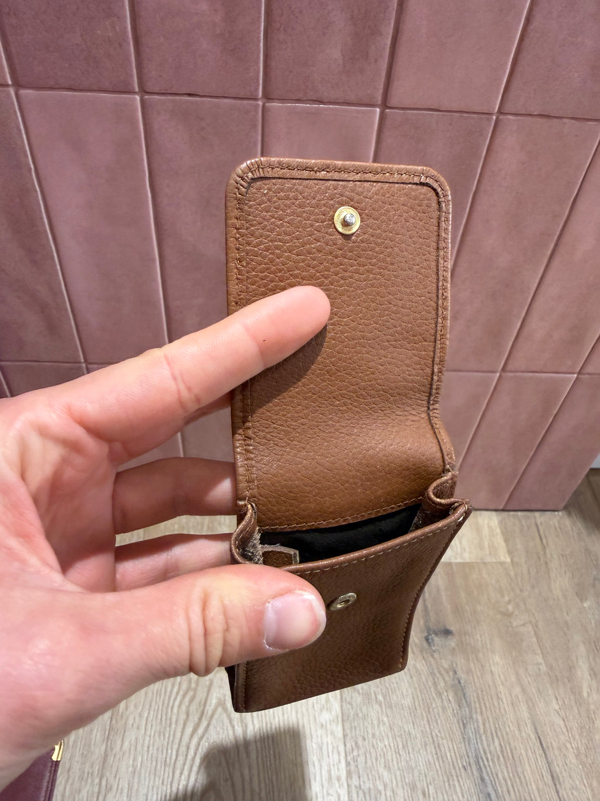 Pochette Longchamp cuir