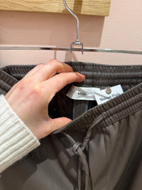 Pantalon Mango marron simili T.M