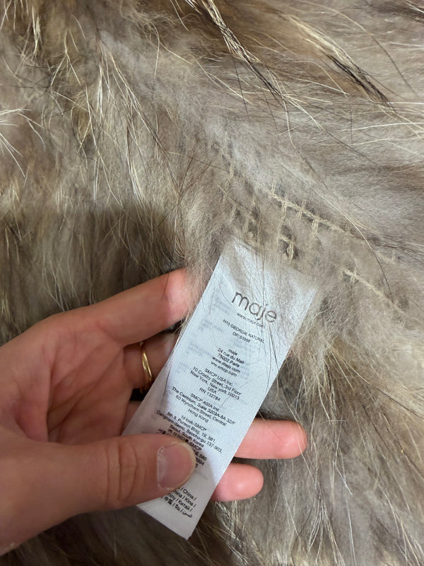 Manteau en vrai fourrure Maje T.U 10/09