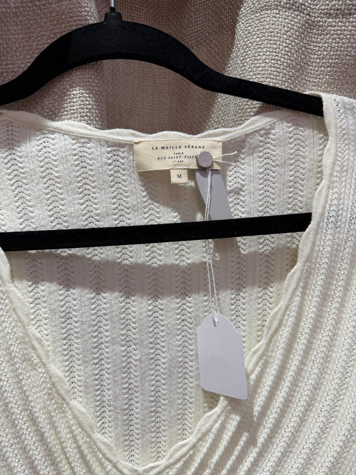 Top blanc en maille Sézane T.M