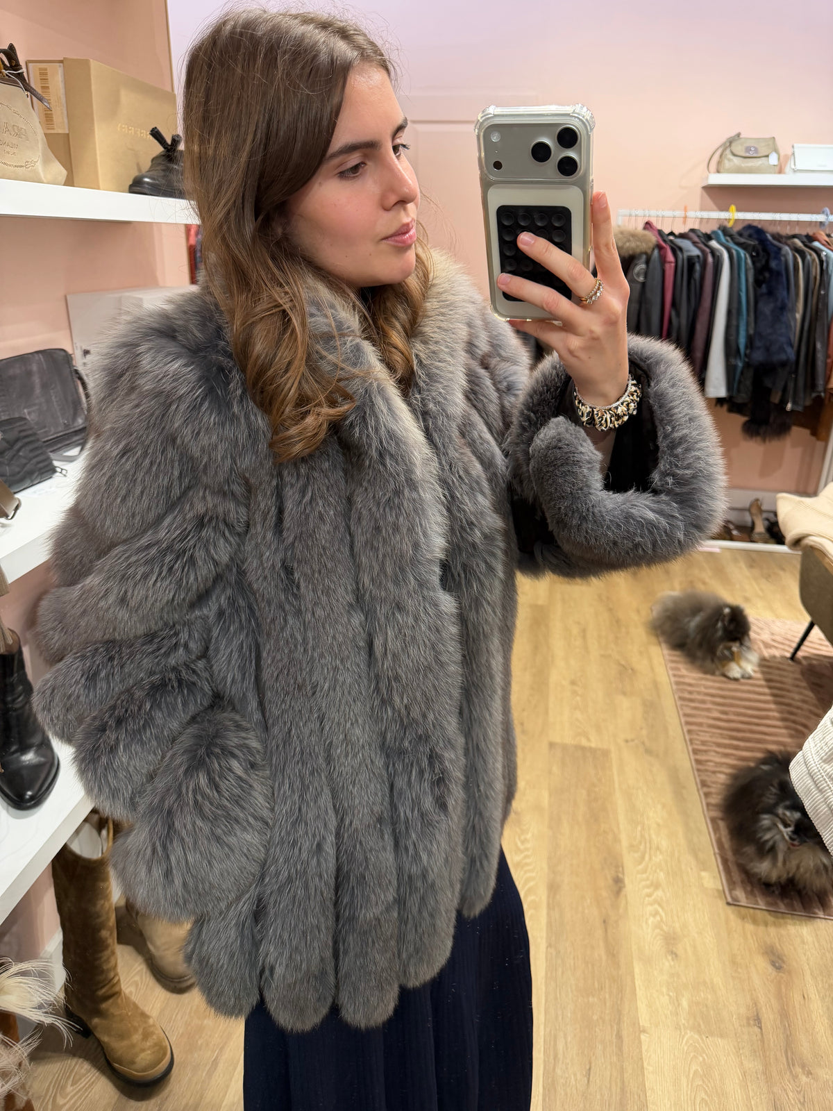 Manteau en vraie fourrure T.36/38 29/09