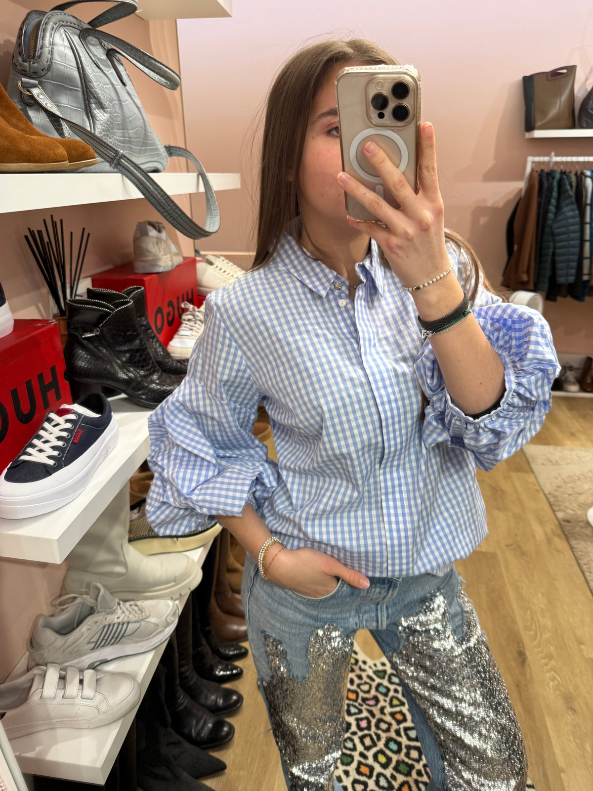 Chemise bleu vichy Weill T.M