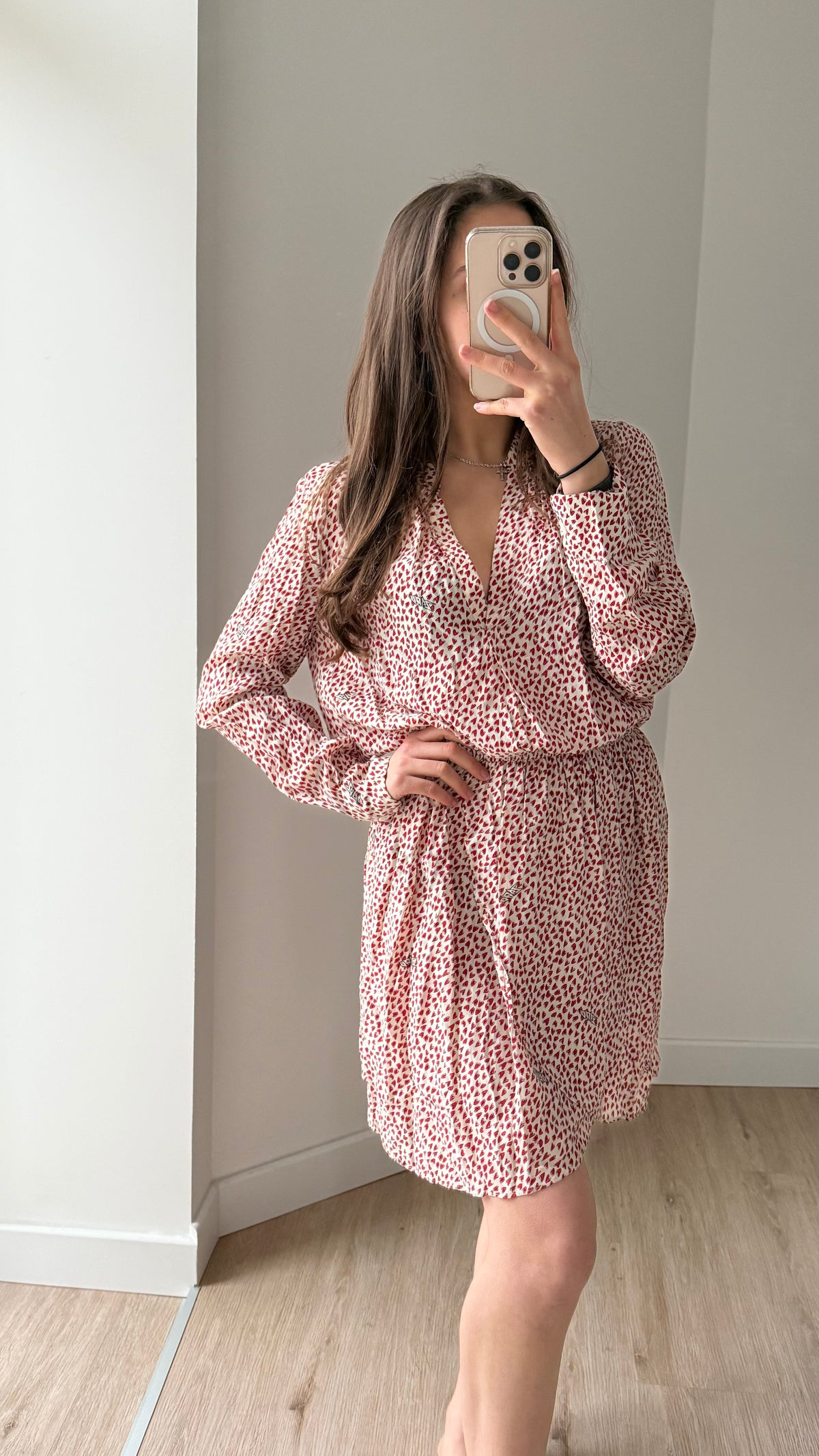 Robe beige & rouge cœur Zadig & Voltaire T.M