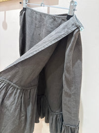 Jupe lin marron T.46