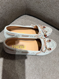 Hardrige Mocassins en daim vert d'eau T.37 05/09