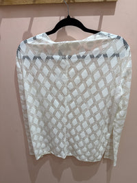 Blouse dentelle losange T.M/L