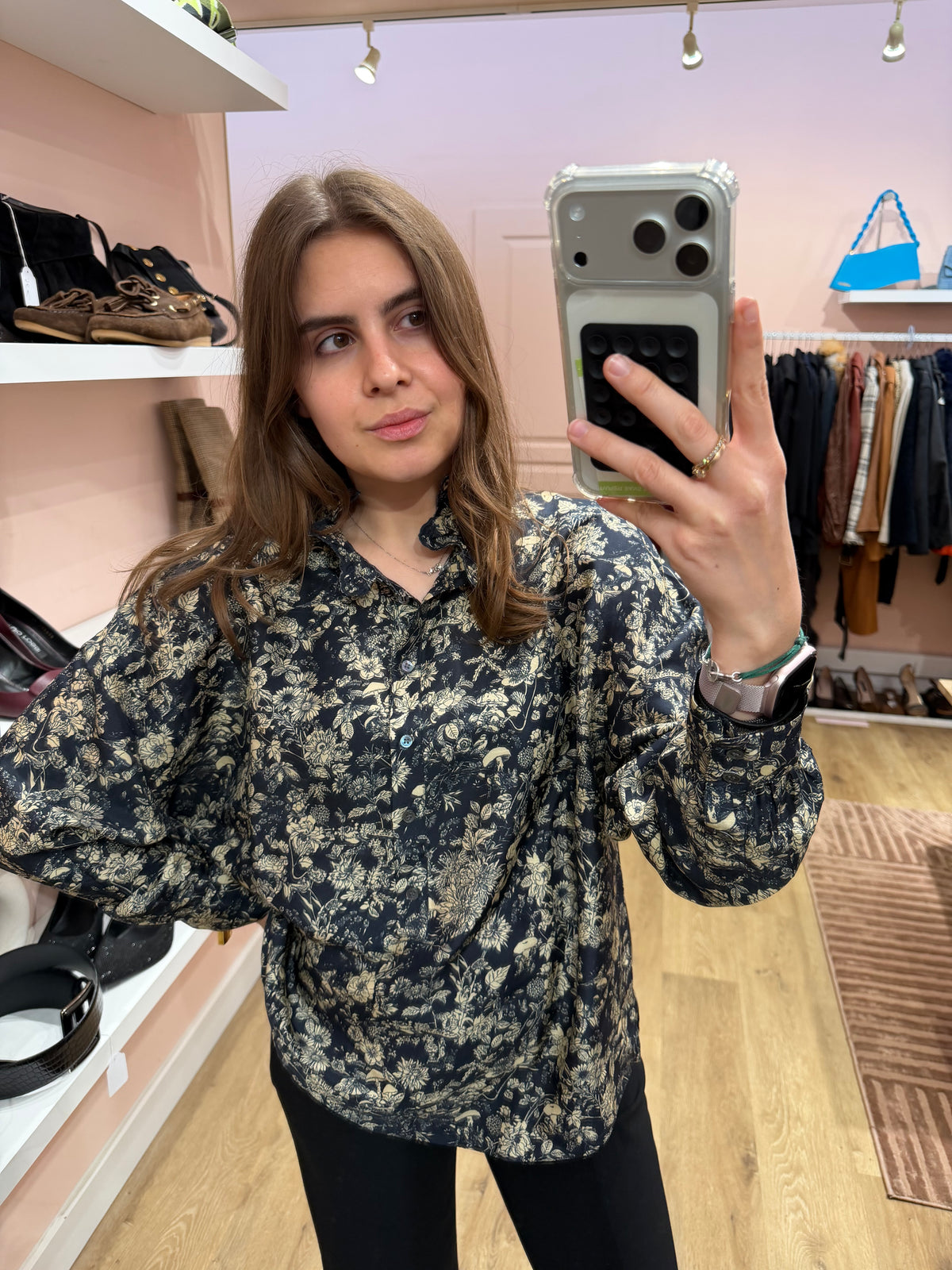 Sœur Beige et bleu marine T.40 - Chemise (Soie manches longues) 09/09