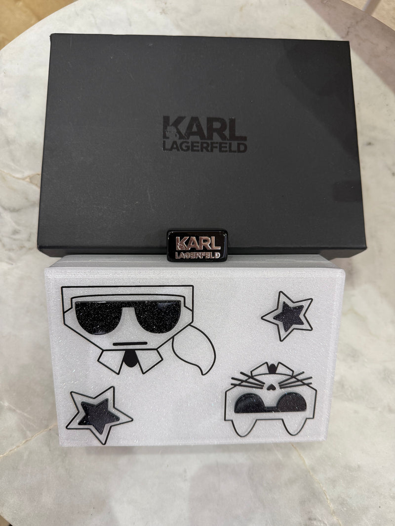 Pochette Karl Lagerfeld blanche taille unique