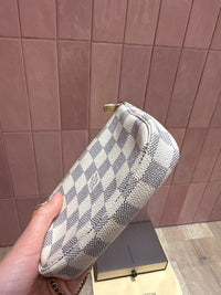 Mini pochette Louis Vuitton damier avec azur
