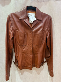 Veste en cuir mugler T.38 07/06