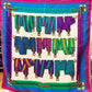Carré foulard Hermes Les sangles multicolore bords rose fuchsia