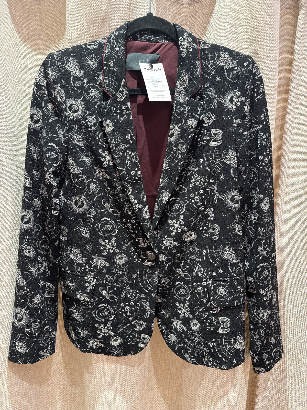 Robe IKKS noire et blanche motif T.36