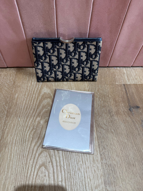 Pochette mini Dior Monogram bleu 24/06