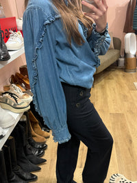 Pantalon bleu à boutons Maison 123 T.36