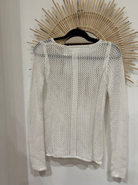 Top en crochet blanc T.S