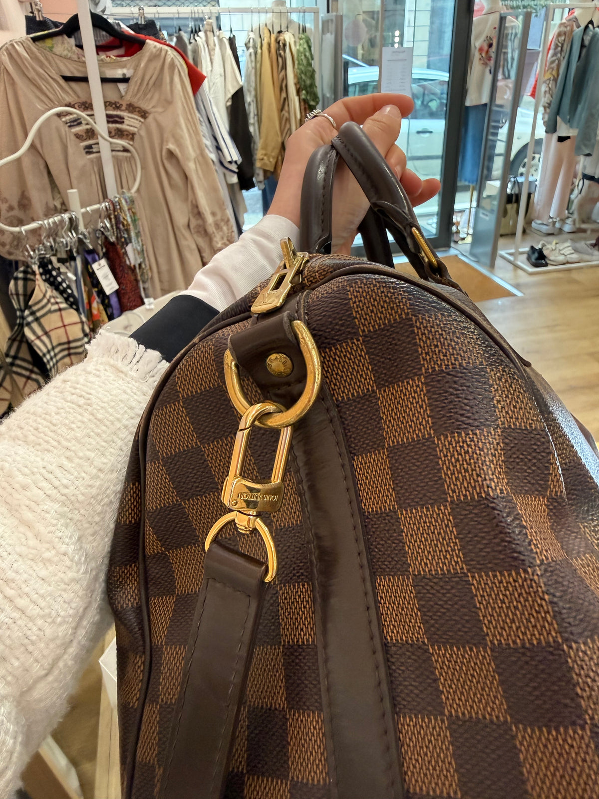 Sac speedy damier ébène Louis Vuitton taille 30