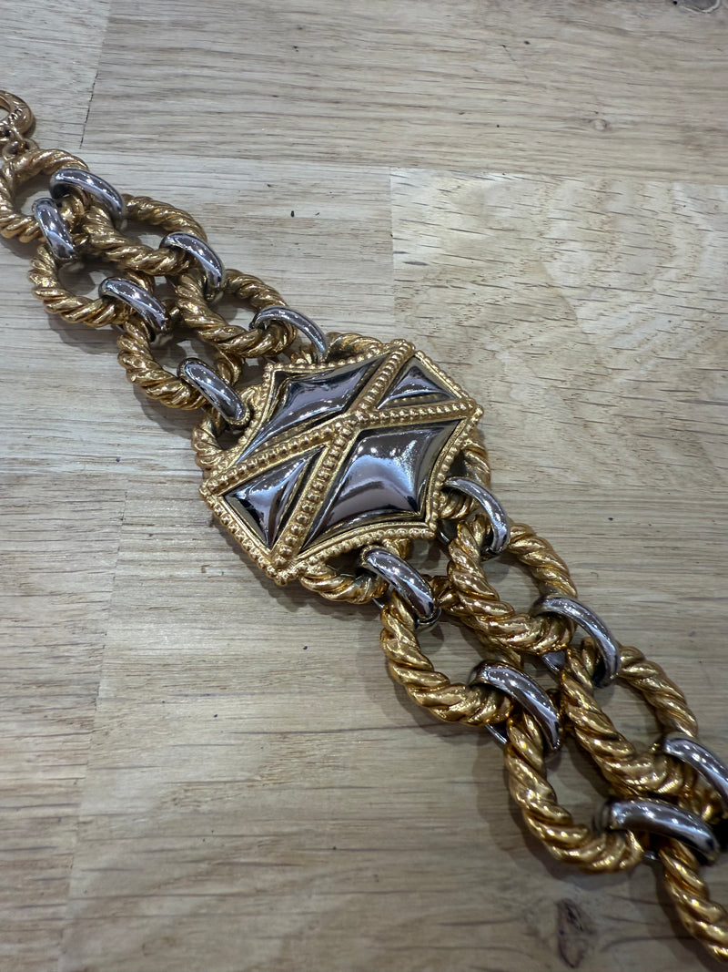 Bracelet YSL argenté Yves saint Lauren