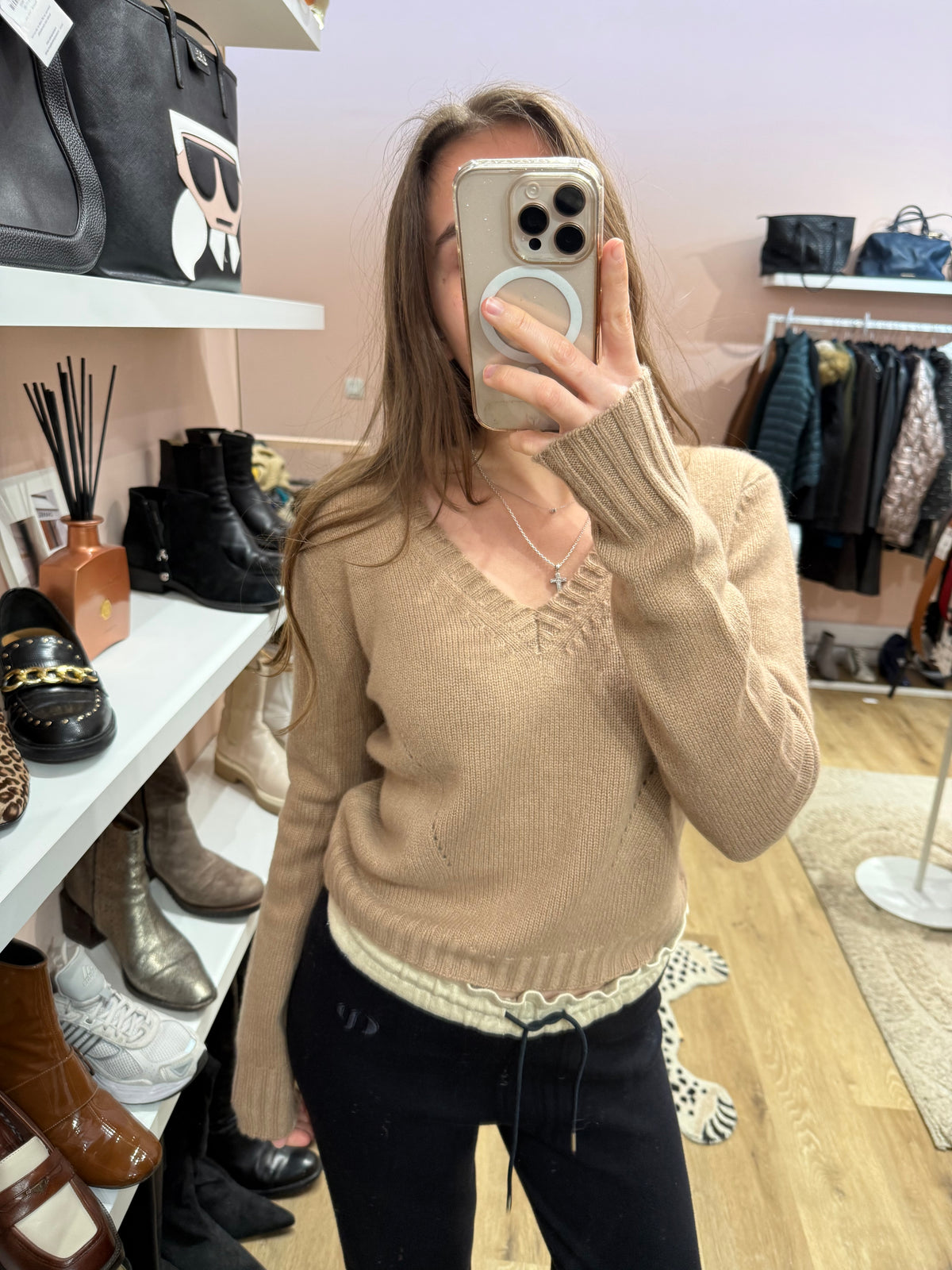 Pull camel Max Mara T.M laine