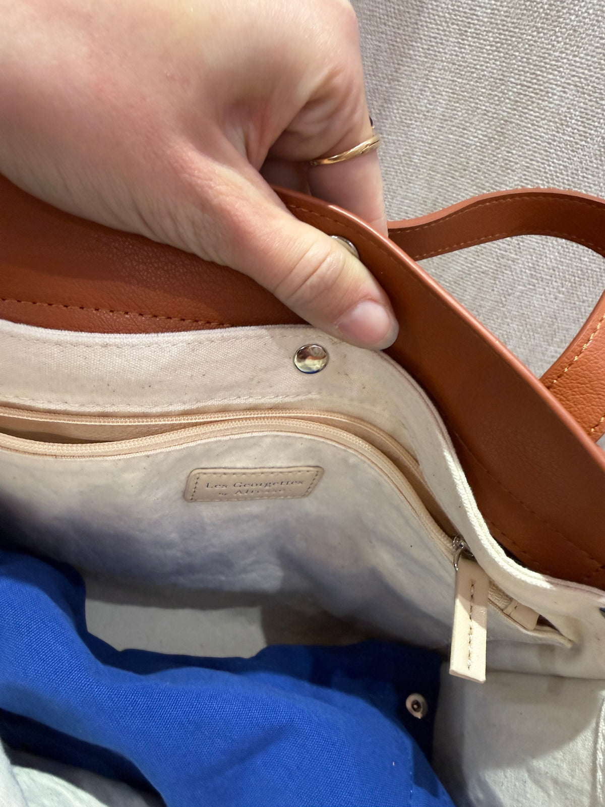 Sac marron cuir Les Georgettes