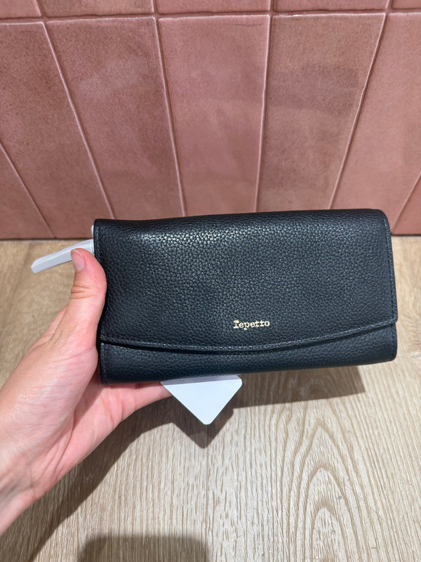 Repetto Portefeuille noir cuir 23/07