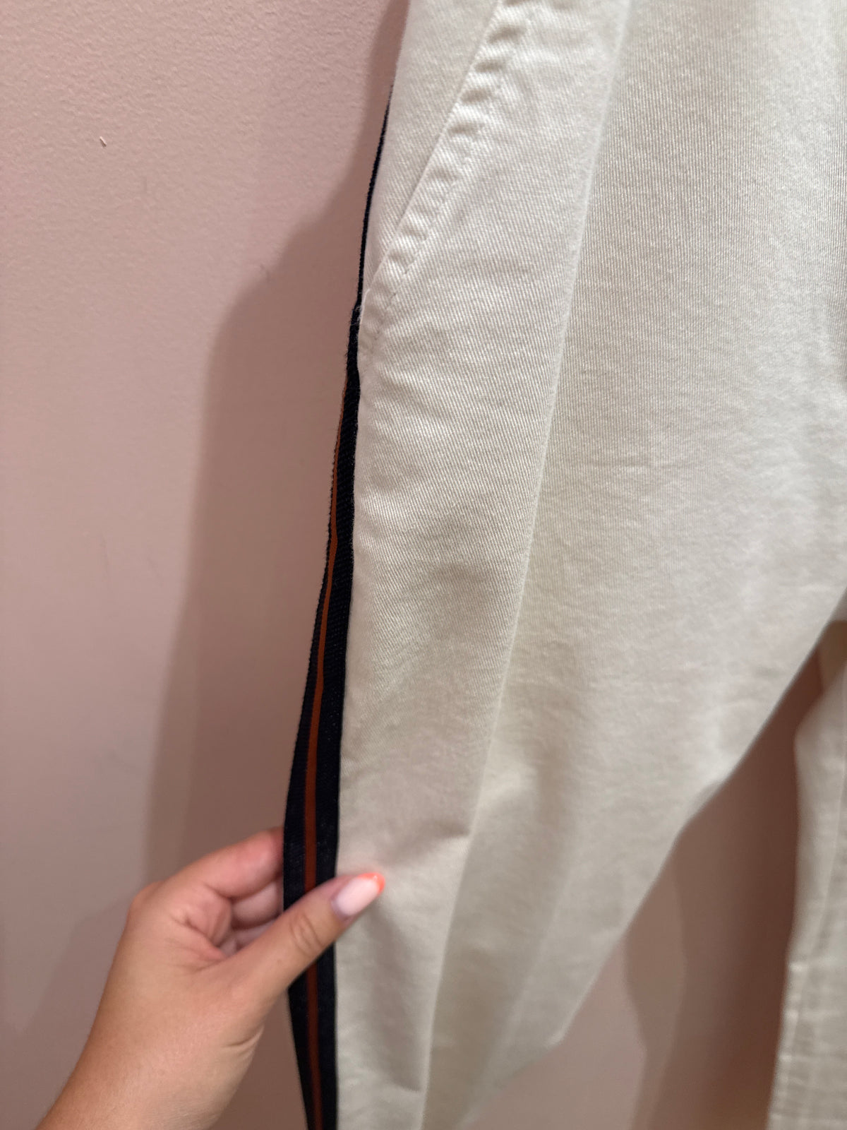 Pantalon rayures noir beige T.36