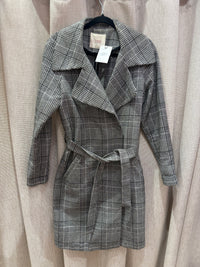 Trench pied-de-poule gris I.Code T.36