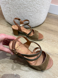 Sandales kaki et marron Mamzelle T.37