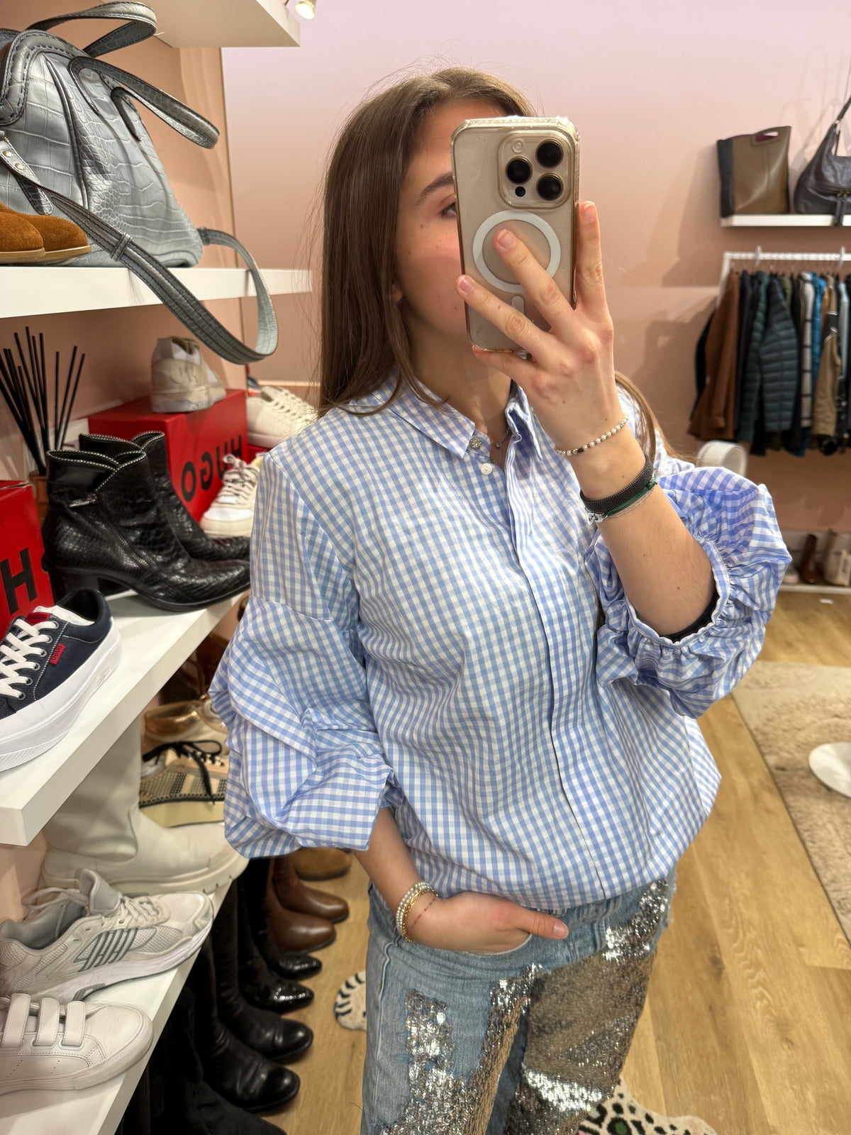 Chemise bleu vichy Weill T.M