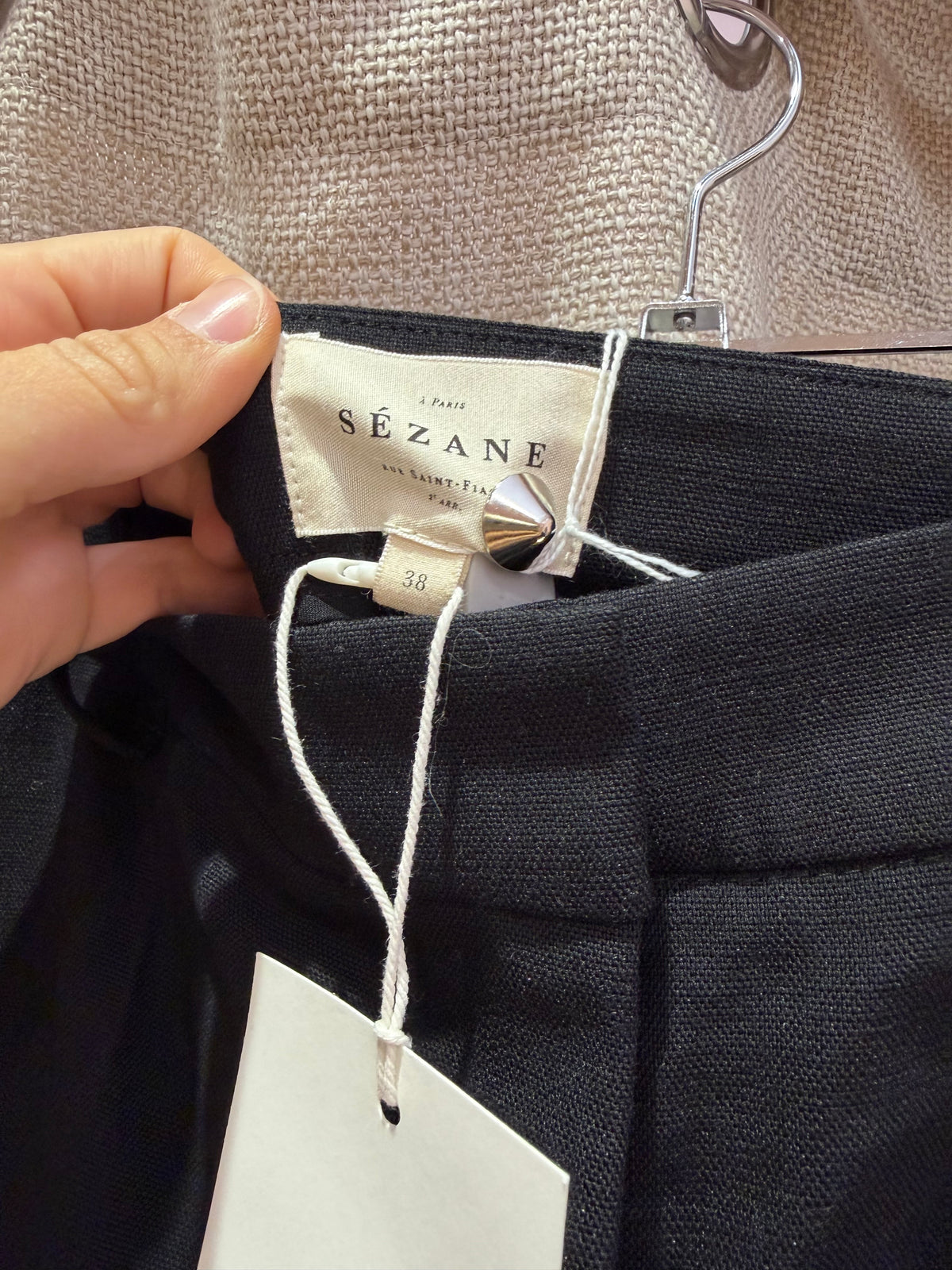 Pantalon noir large Sézane T.38 neuf avec étiquette 27/09