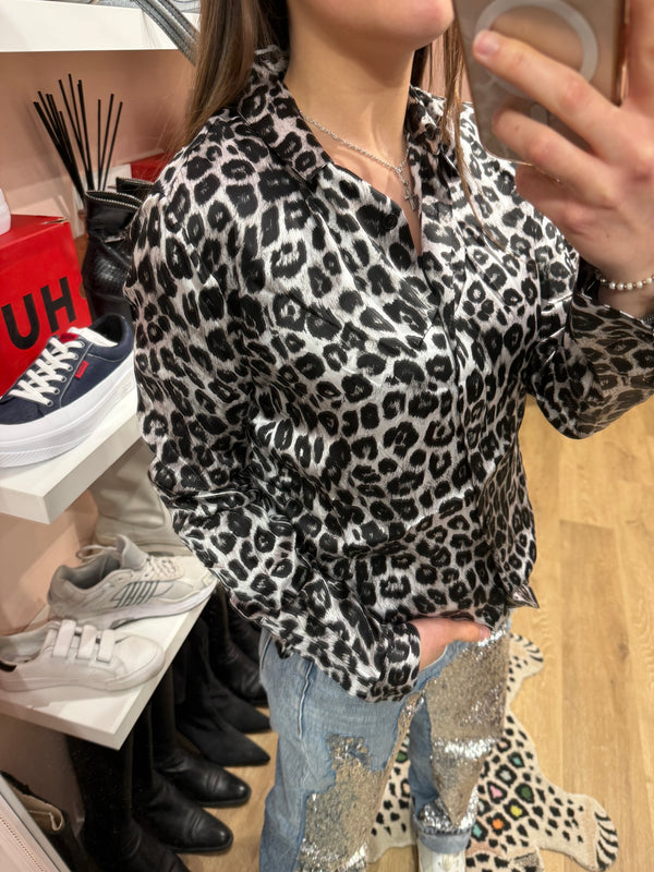 Chemise noire léopard The Kooples T.S