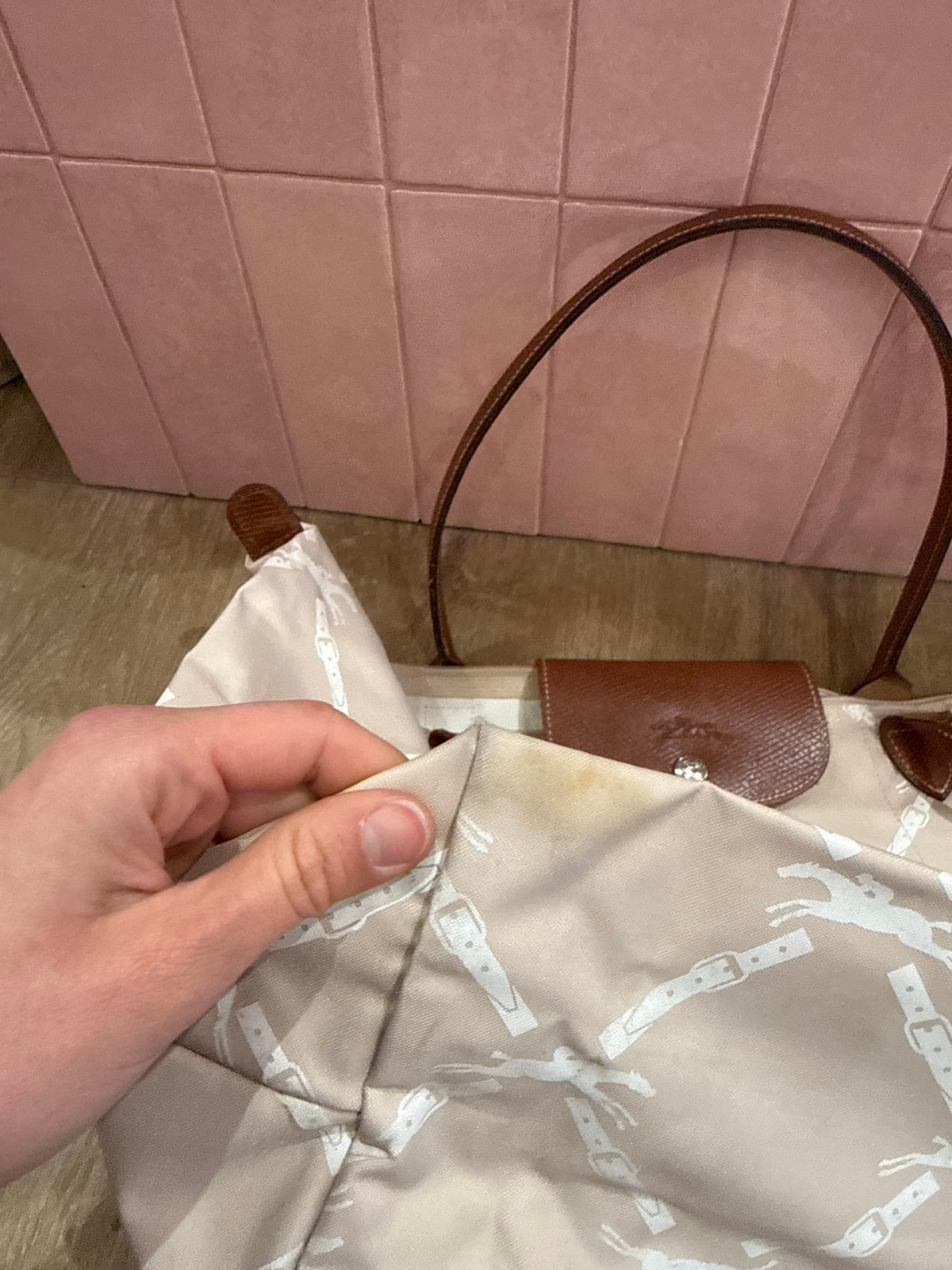 Sac beige Longchamp